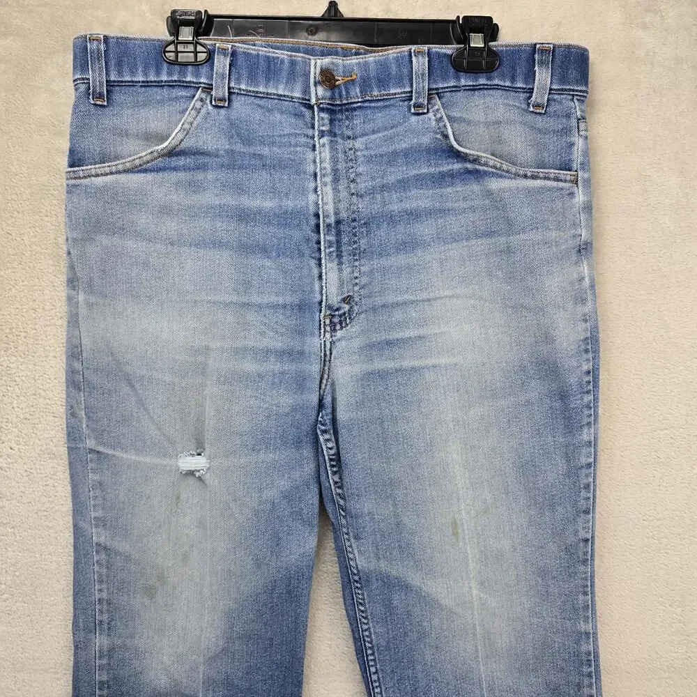 Vtg Levi's 541 Jeans Mens 38x29 (Fits 36x29) Blue Brown Tab Denim Relaxed 90s